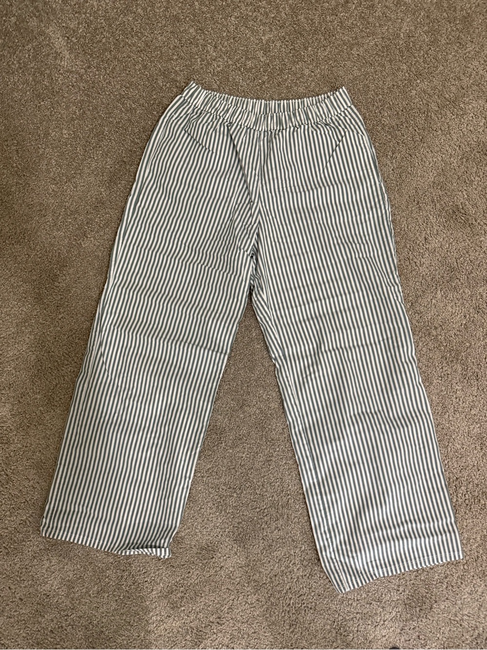 Hollister Kids Navy and White Vertical Stripe Pants